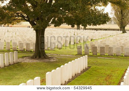 World War One Cemetery Tyne Cot Belgium Flanders Ypres