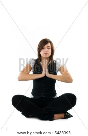 Businesswoman Relaxing, Meditating