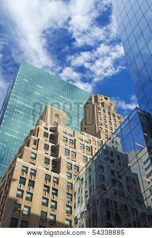 Old And Modern Skyscrapers Reflections