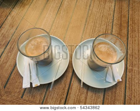 Two Cups Of Cappuccino