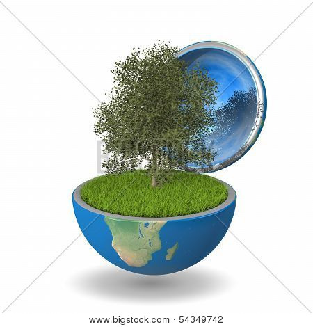 Tree Inside Planet