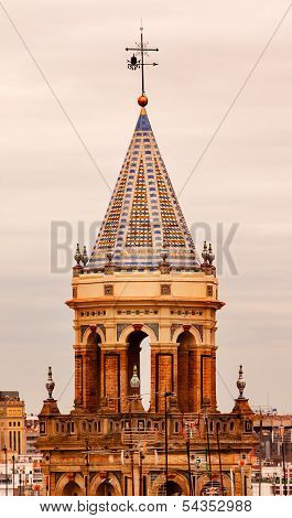 Ceramic Bell Tower Church Andalusia Seville Spain