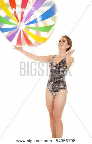 Woman Swimsuit Big Ball Catch