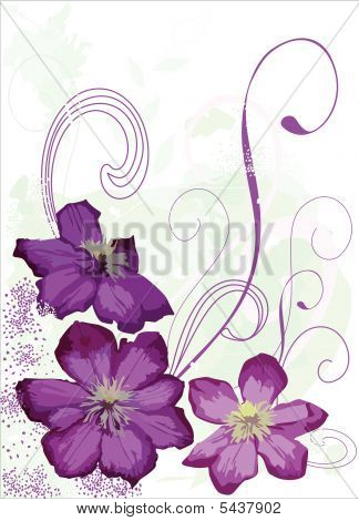 Flores e ondas.