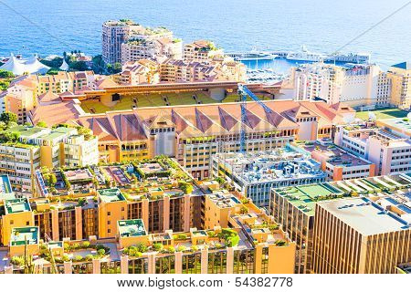 View Of Monaco And The Stadium Louis-ii