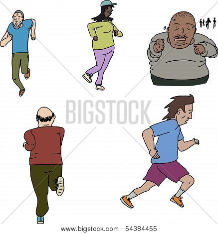 Group Of Mature Runners