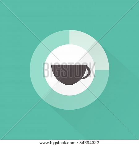 Coffee time, flat design, vector