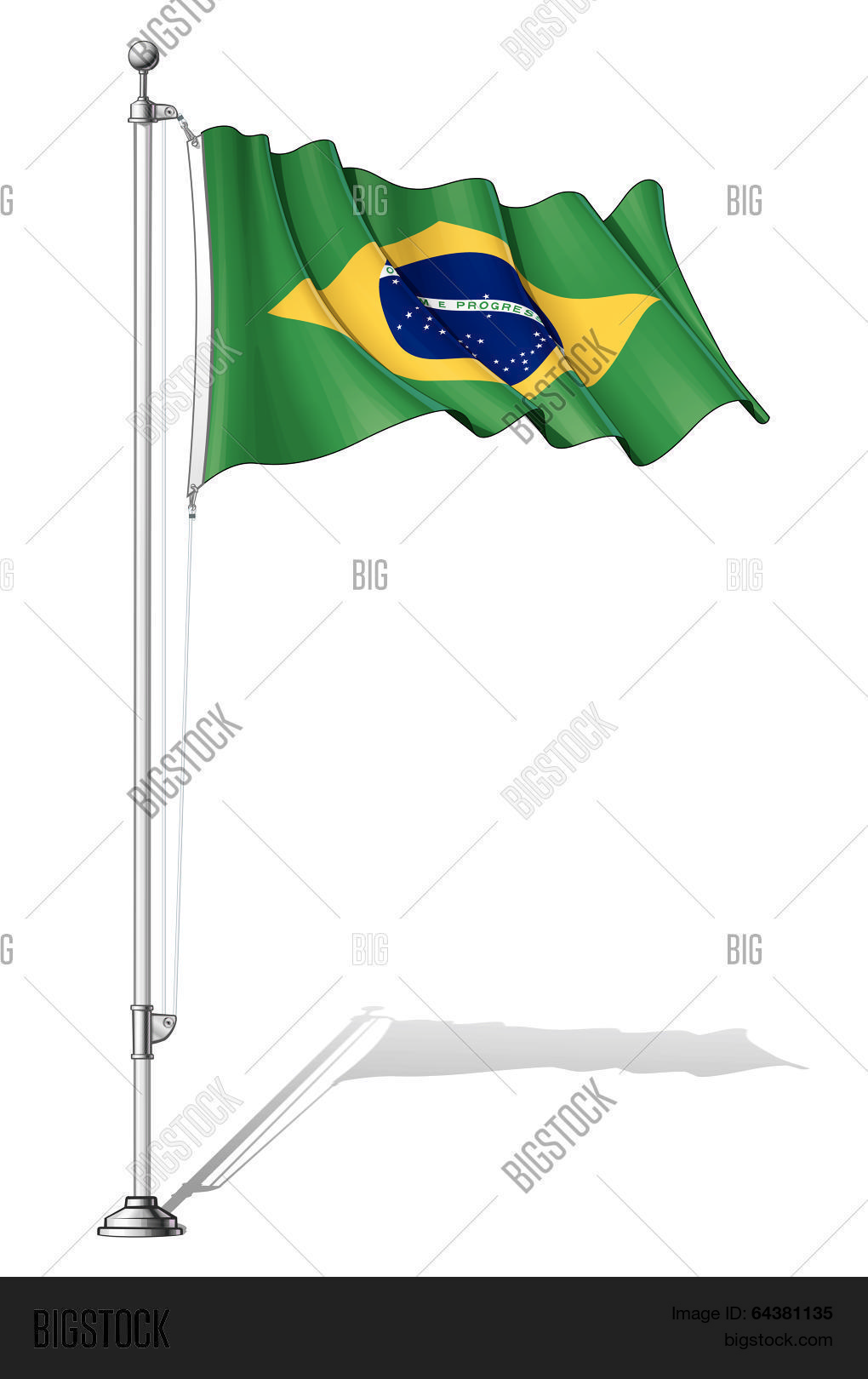 Flag Pole Brazil Vector Photo Free Trial Bigstock