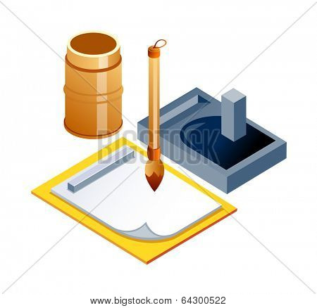 vector icon calligraphy