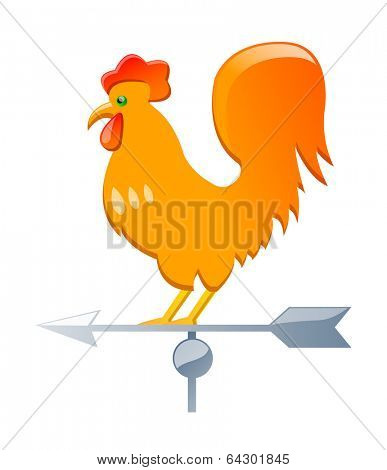 vector icon rooster weathercock