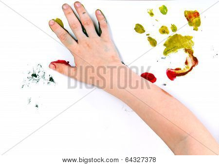 Child Make Watercolour Stain