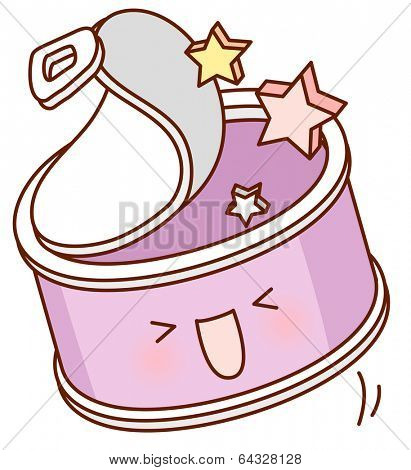 A vector illustration of tin can with pull ring