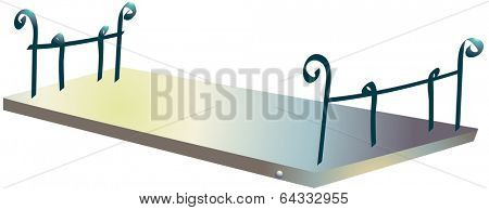 Vector illustration of a veranda