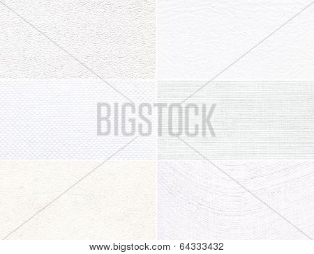 Set Of White Texture With A Pattern.