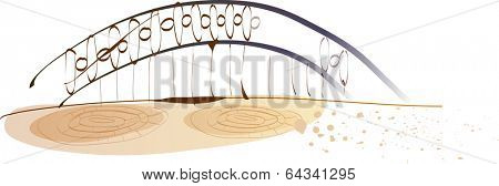 Vector illustration of a bridge