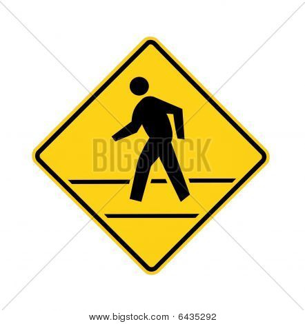 road sign - crosswalk with lines