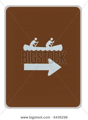 road sign - canoeing