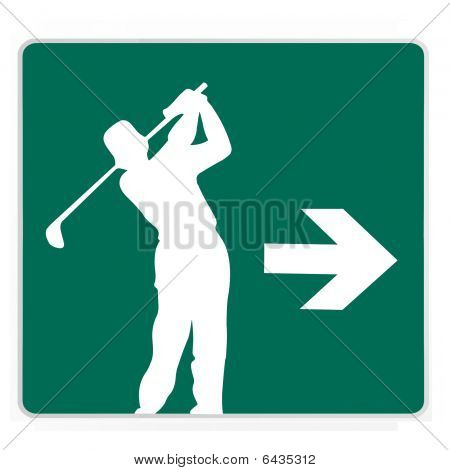 road sign - golfer green