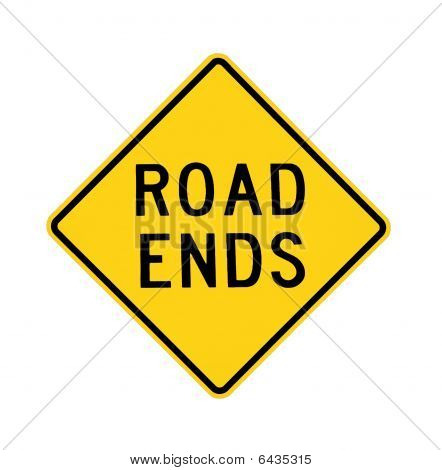 road sign - road ends