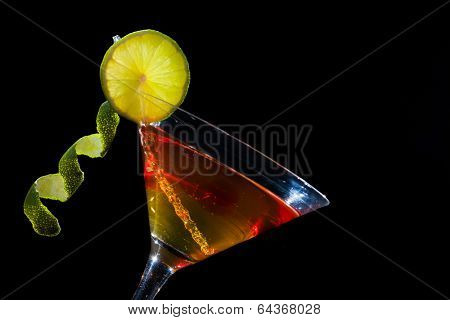 Molecular mixology - Cocktail with juice sphere