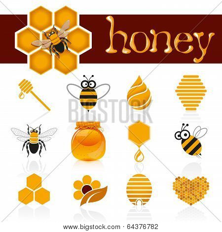Honey icon set