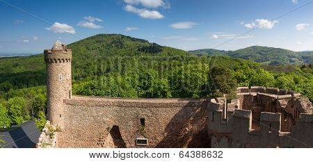 Panorama Of Castle Auerbach In Spring