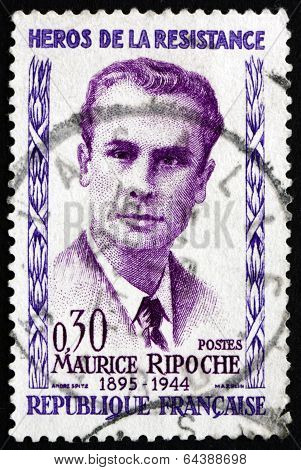 Postage Stamp France 1960 Maurice Ripoche, Hero