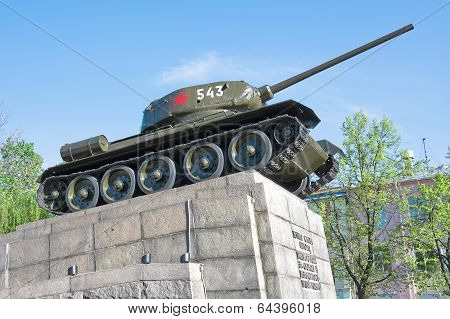 Russia. T34 Tank - A Monument To The Heroes Of The Great Patriotic War.