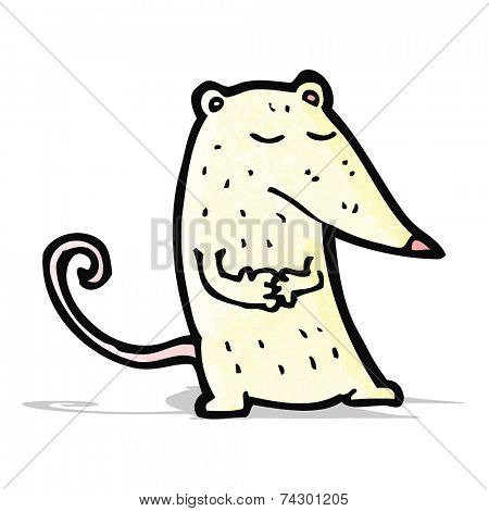 cartoon white lab rat