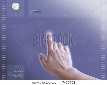 ฉายภาพของหน้าจอสัมผัสเสมือน