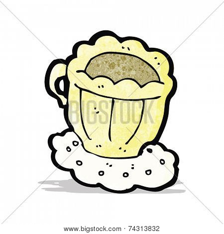 cartoon dainty tea cup