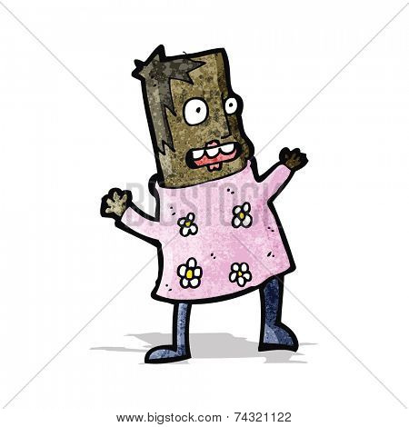 cartoon crazy woman