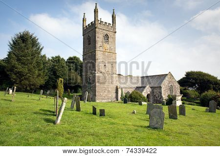 church of St Mawgan in Meneage Cornwall England located on The Lizard peninsula south of Helston