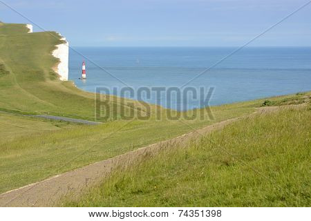 Lighthouse At Beachy Head. England