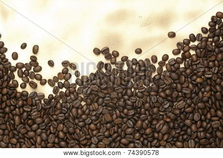 Caffe Edition, Coffee Beans On Old Paper