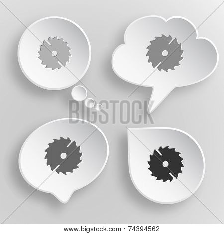 Circ saw. White flat raster buttons on gray background.