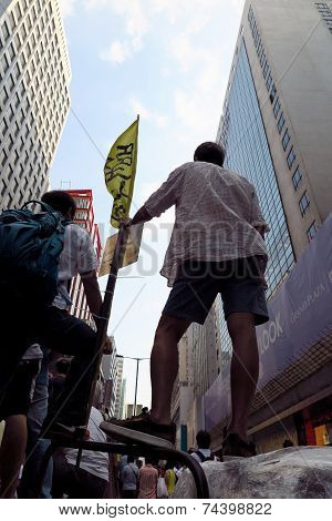 Umbrella Revolution In Mong Kok