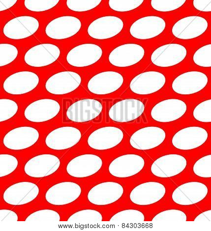 Ovals On Red Seamless Pattern