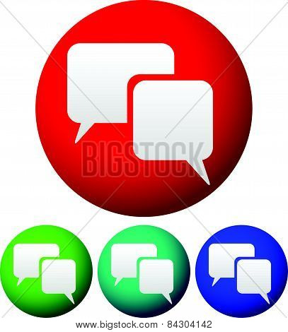 Speech, Talk Bubbles On Circles