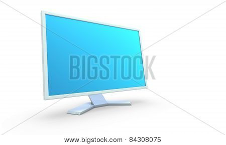 3d render of monitor on white background
