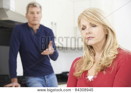 Mature Couple Having Arguement At Home