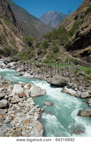 Marsyangdi River, Tibet.
