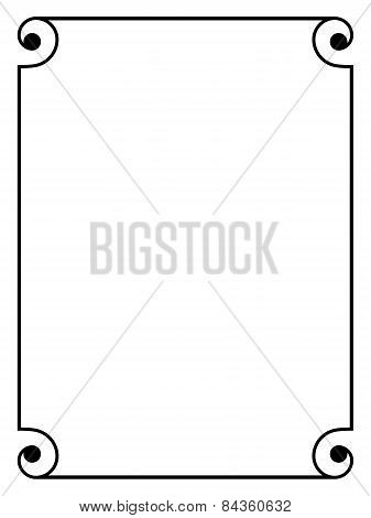 simple black ornamental decorative frame