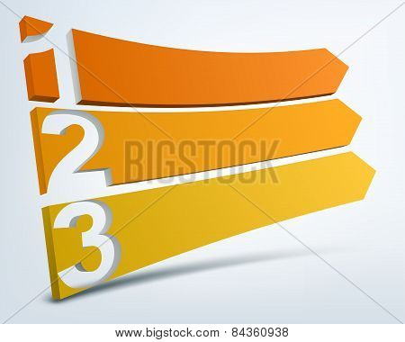 Abstract numbered banners with place for text