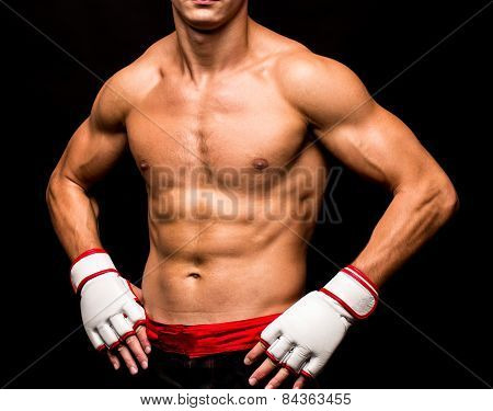 Male model. Kickboxing.