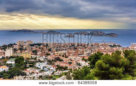 View Of The Frioul Archipelago From Marseille - France, Provence