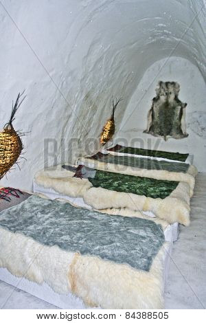 Sleeping Room In An Ice Hotel