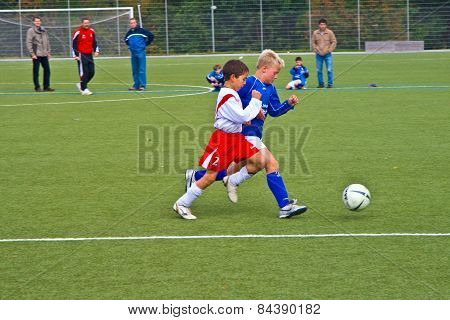 Children Of Bsc Schwalbach Playing Soccer