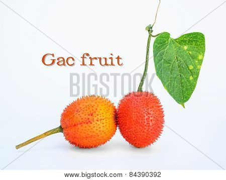 Gac Fruit Isolated On White Background