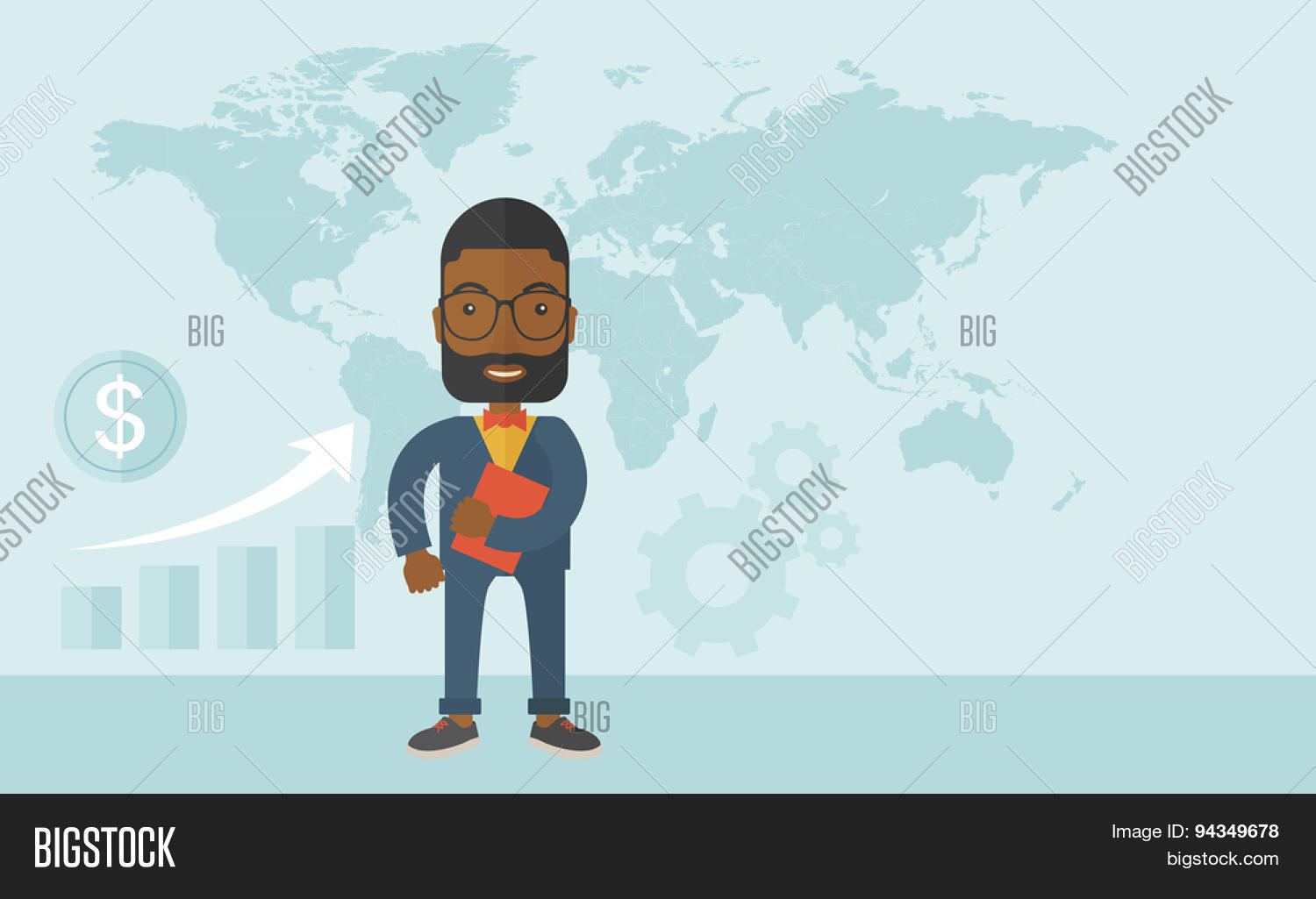 Black Man Standing Vector & Photo (Free Trial) | Bigstock